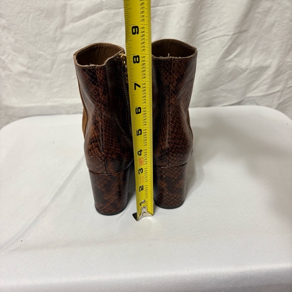 Michael Kors brown suede and snakeskin-print leather ankle boots - Picture 11 of 14